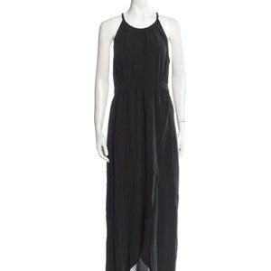 JOIE Silk Long Dress Size 4 Midi Evening Gown in Black